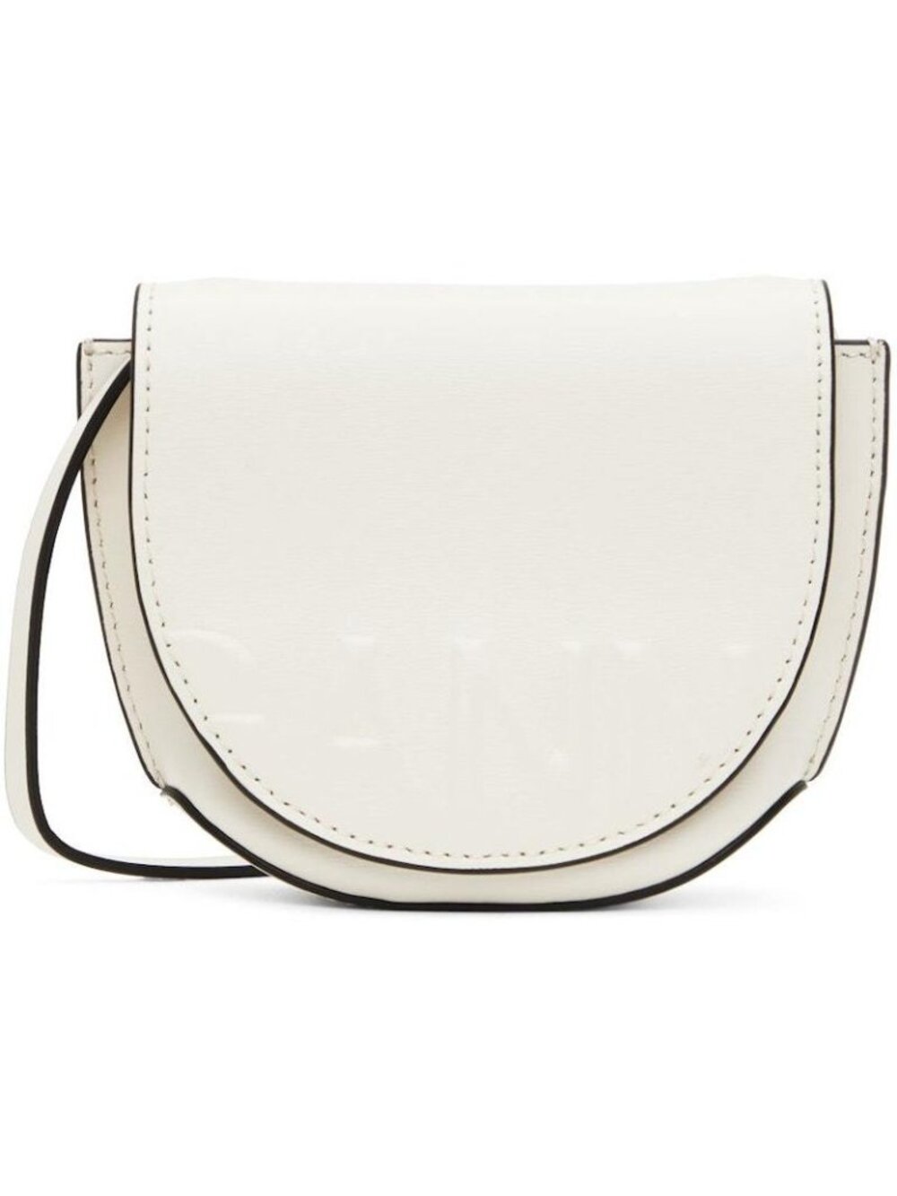 Ganni Banner Nano Saddle Bag Off-White Crossbody
